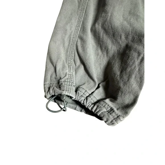 Oak + Fort Green High Waisted Multi Pocket Cargo Pants Cropped Joggers S Medium - Picture 9 of 12